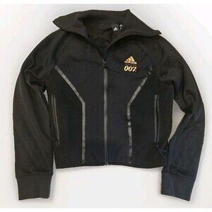 Adidas x James Bond 007 Track Jacket Women's Small Black Gold No Time to Die